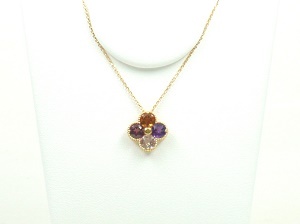 SELECT JEWELRY ブルートパーズ ダイヤモンド カラーストーン ペンダントトップ K18WG レディース