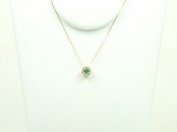 エメラルドのプチペンダントネックレス✦