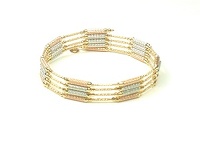 3種類の地金を使用したブレスレットです☆彡